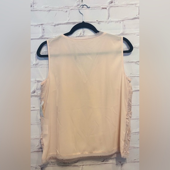 Tahari Women’s Embroidered Mesh Blouse – Blush Pink, Size Small (NWT) - Picture 2 of 6